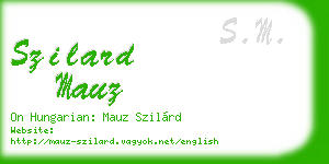 szilard mauz business card